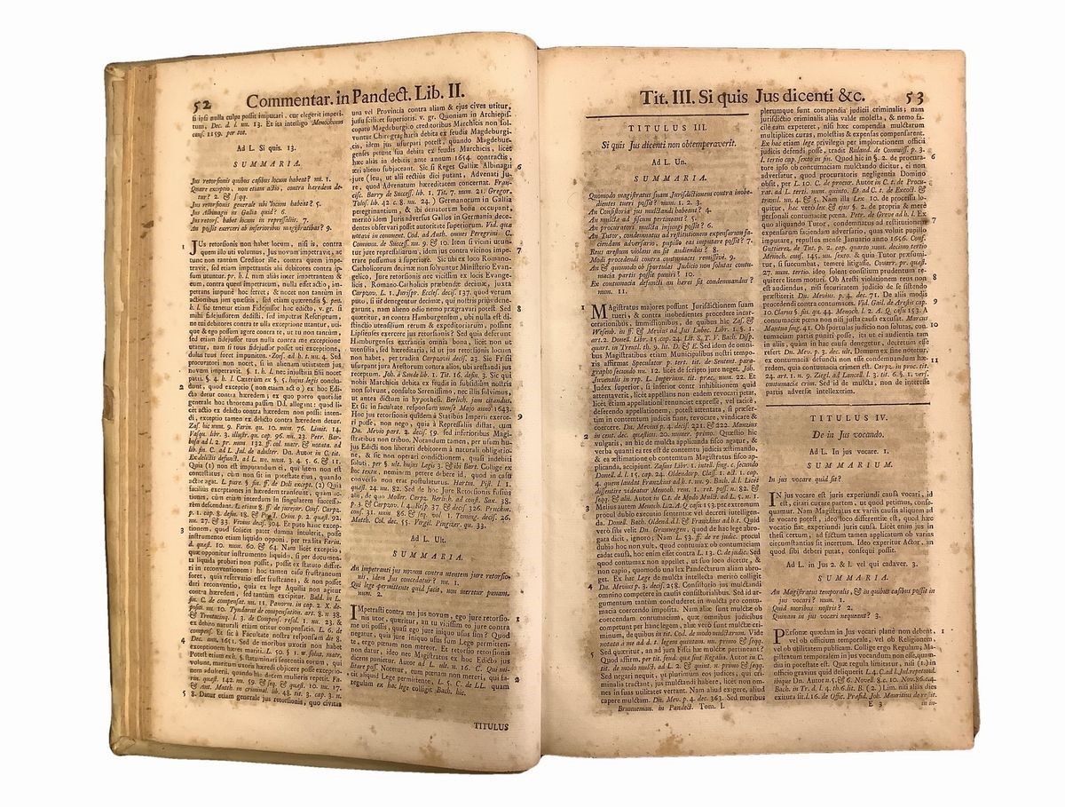 Johannis Brunnemanni, jurisconsulti, Commentarius in Codicem Justinianeum. Tomus Primus e Tomus S...