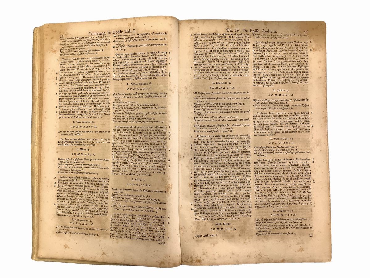 Johannis Brunnemanni, jurisconsulti, Commentarius in Codicem Justinianeum. Tomus Primus e Tomus S...