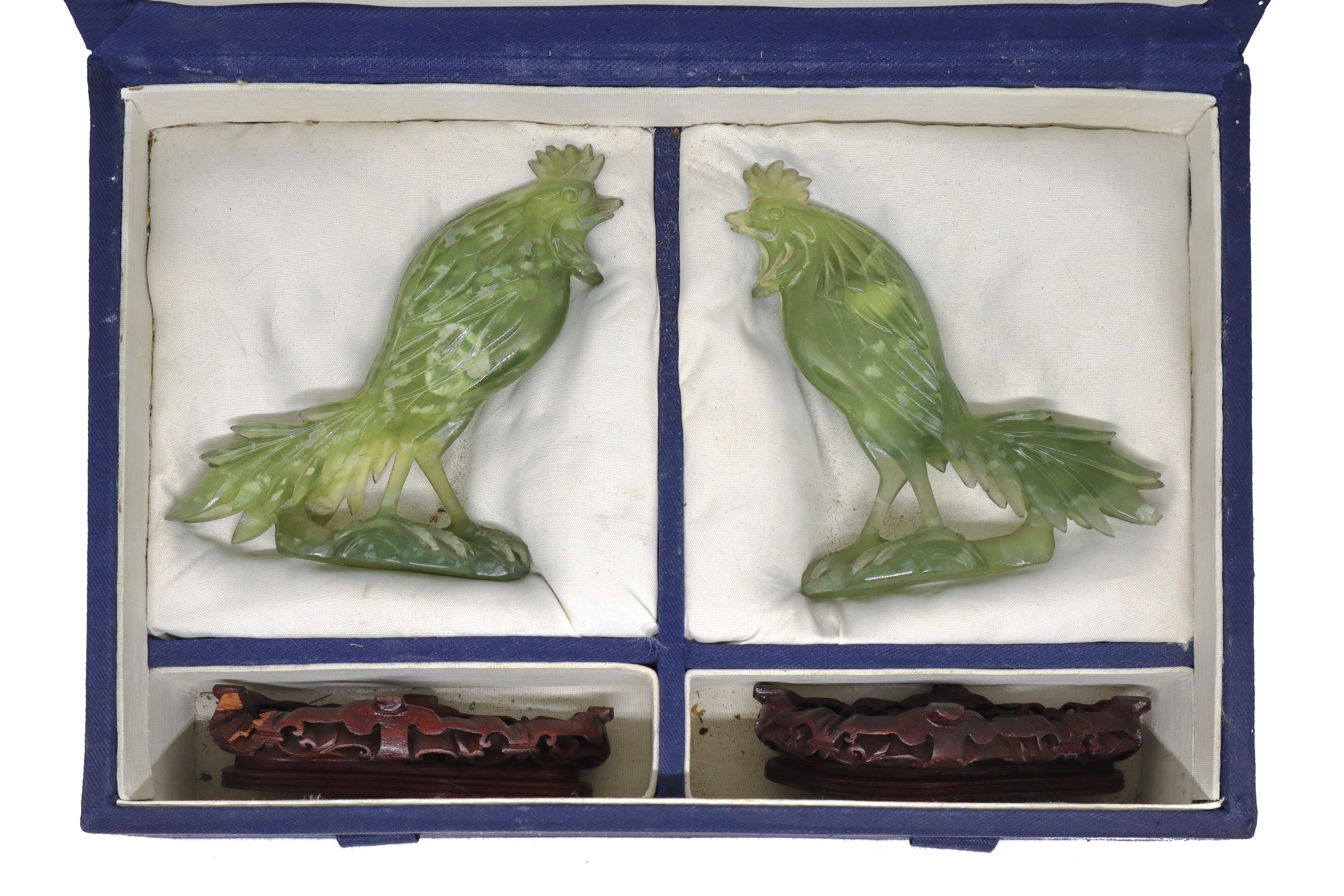 Galli in giada verde