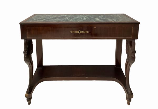 Mahogany wood console