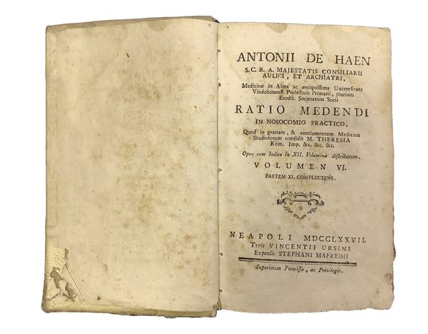 Antonii De Haen - Ratio Medendi in nosocomio practico volumen VI