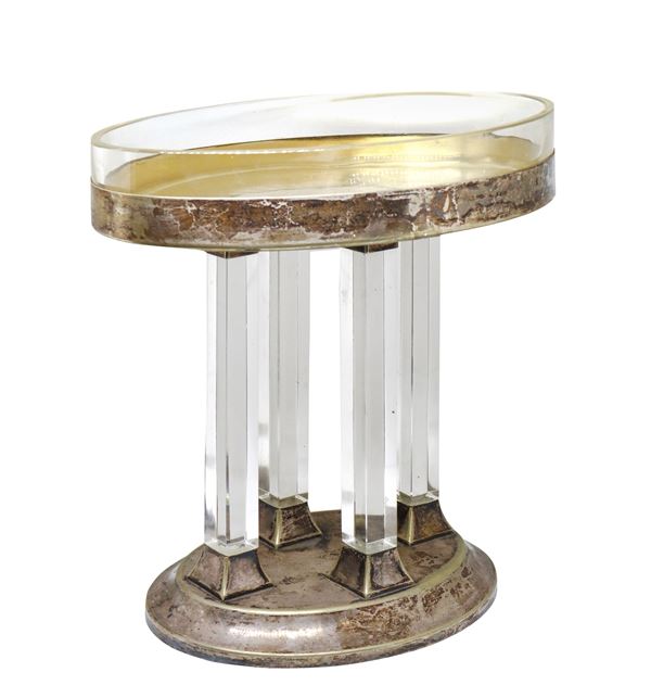 Berliner Elektro plated waren fabrik - Deco style centerpiece in sheffield and crystal