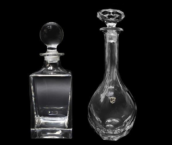 2 crystal bottles