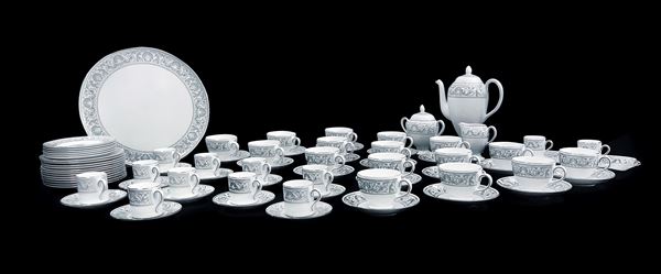 Wedgwood Made in England - Importante ed elegante Servizio da te, caffè e dolce, modello Dolphins, bone china