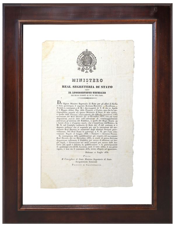 Royal Decree - Ministry and Royal Secretariat of State