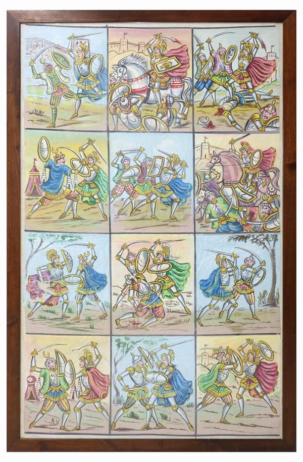Scene di combattimenti fra Paladini e Saraceni 