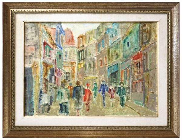 Amedeo Ruggiero - City street with passers-by