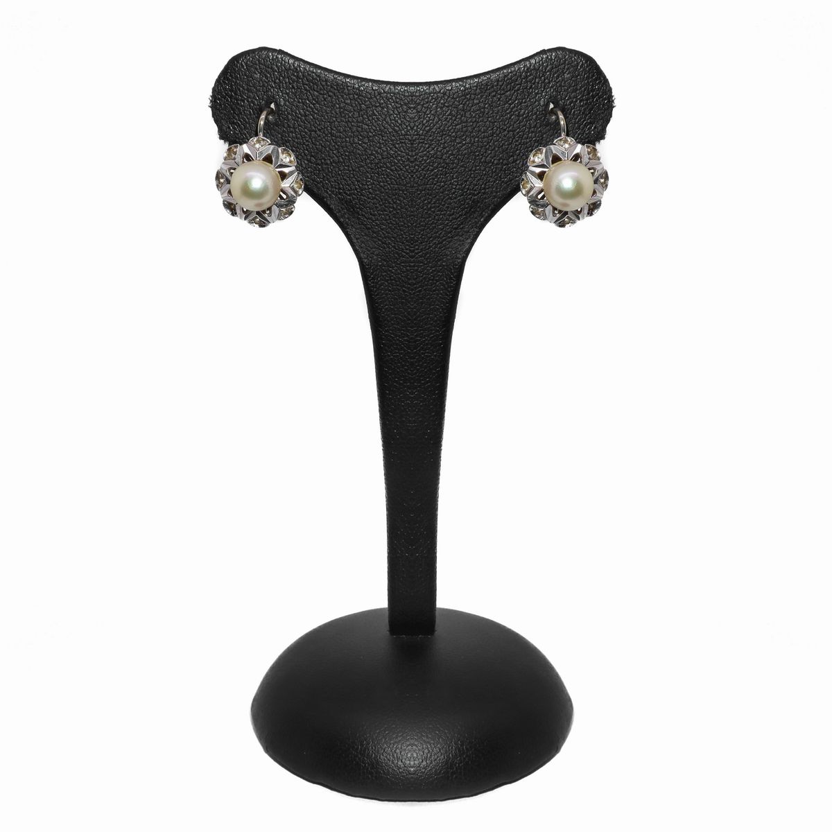 Orecchini in Oro Bianco 18 Kt con Perla Centrale