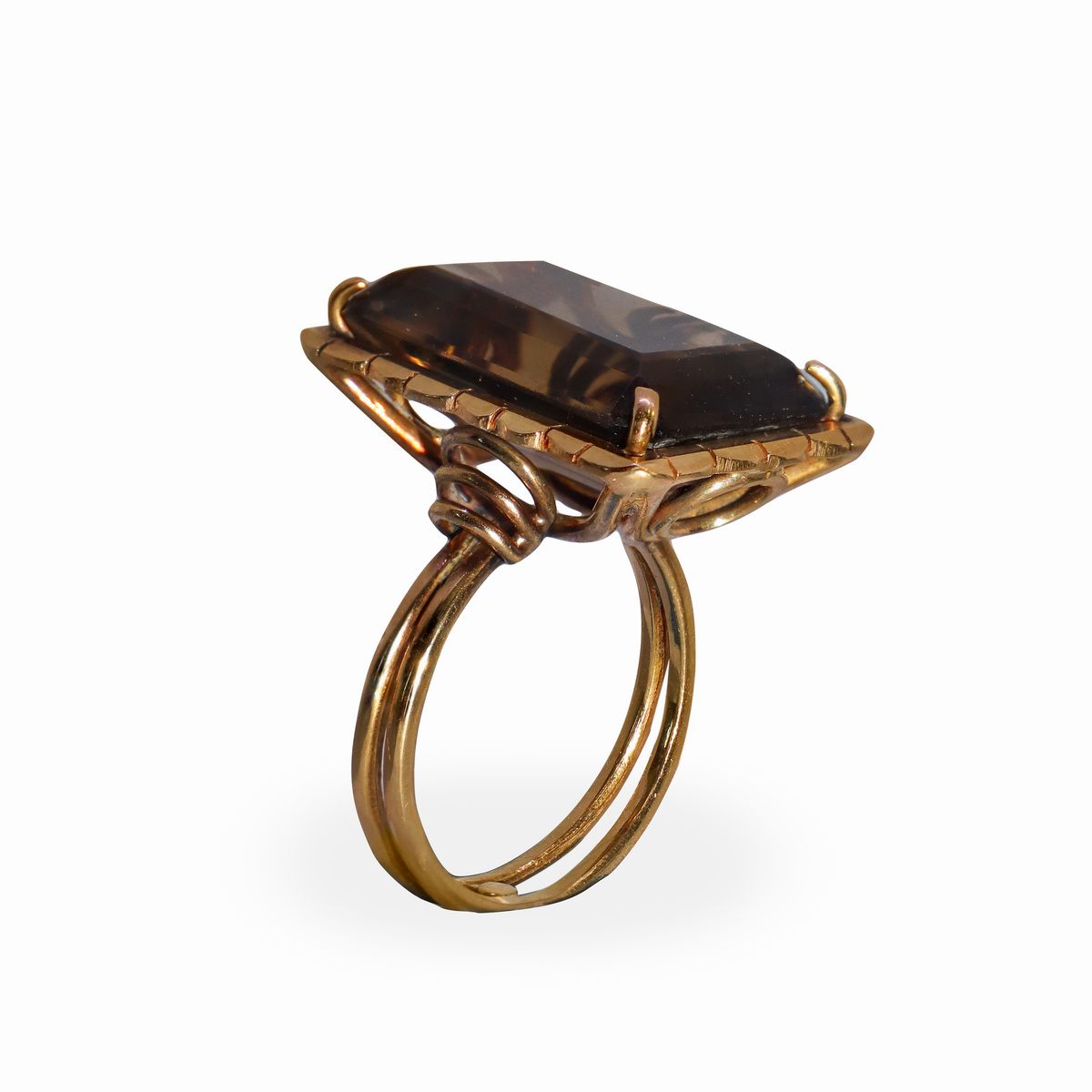 Anello con Pietra Grigia Fumè