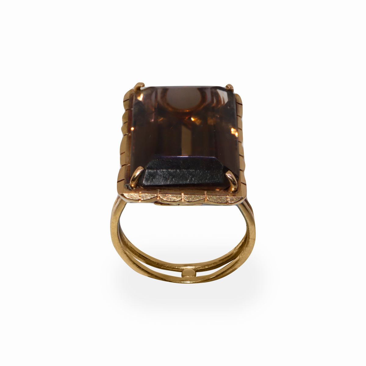Anello con Pietra Grigia Fumè