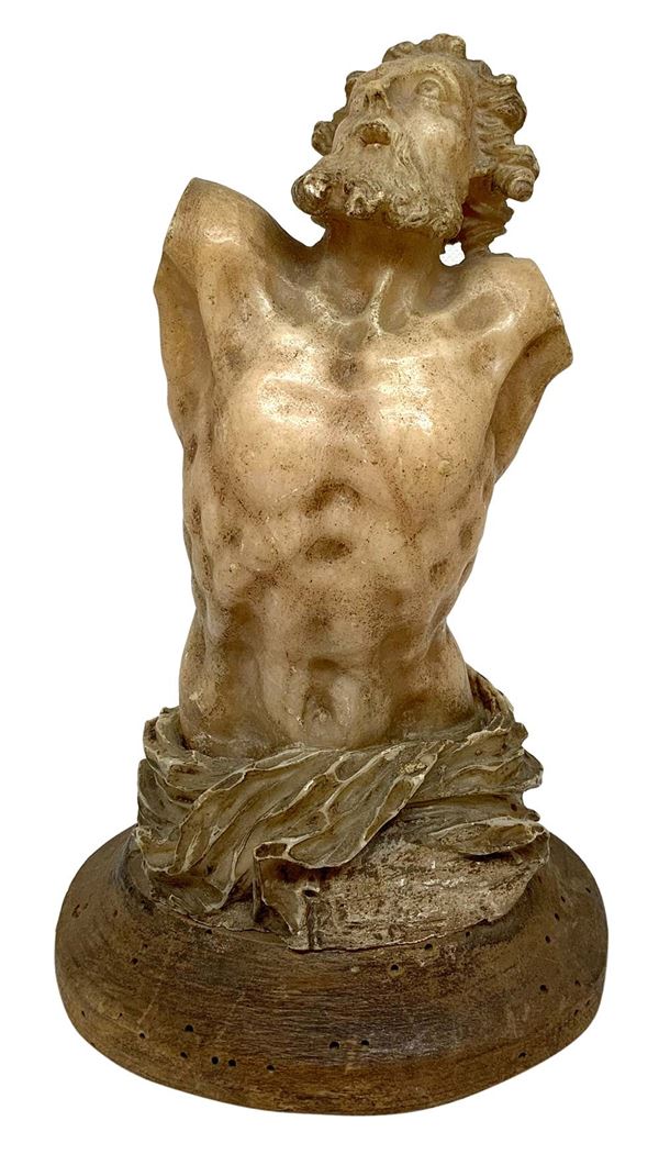 Alberto Tipa - Mezzo busto, Cristo in alabastro rosa di Trapani