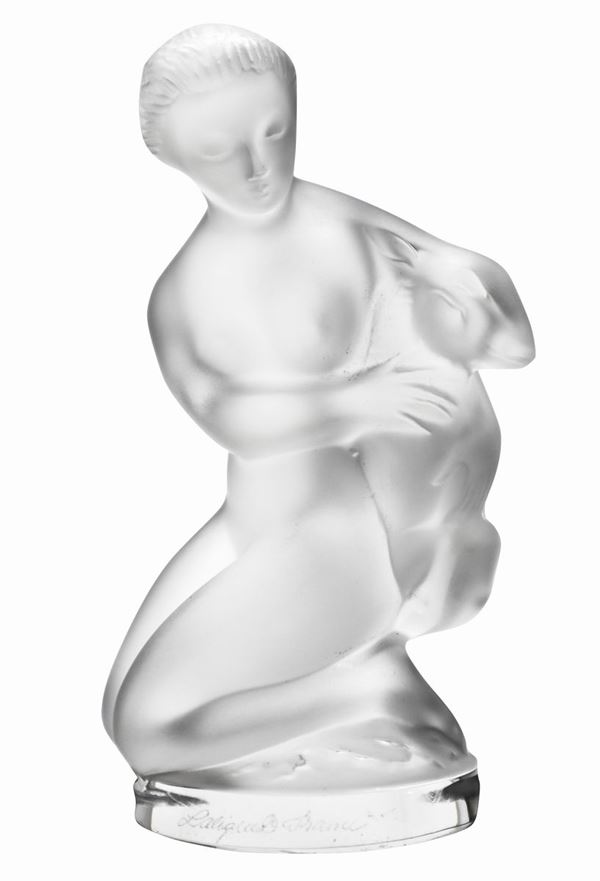 Lalique France - Woman with fawn