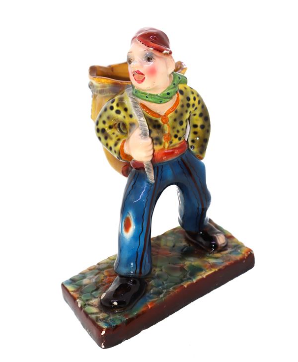 Popular character with basket on his shoulders