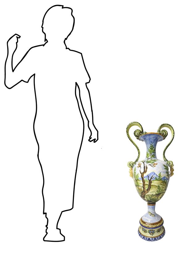 Molaroni Ceramiche Artistiche - Large majolica vase