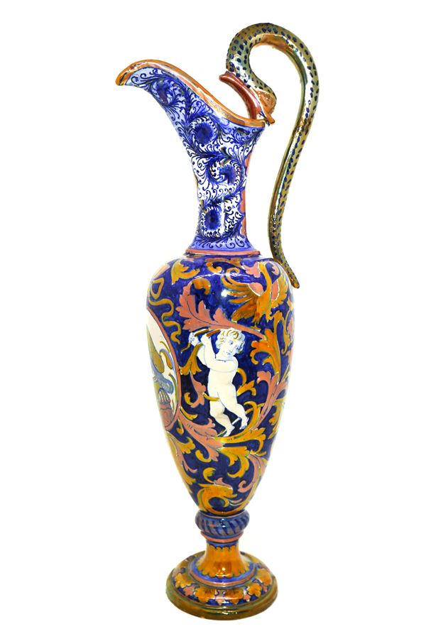 Luster glazed ceramic amphora