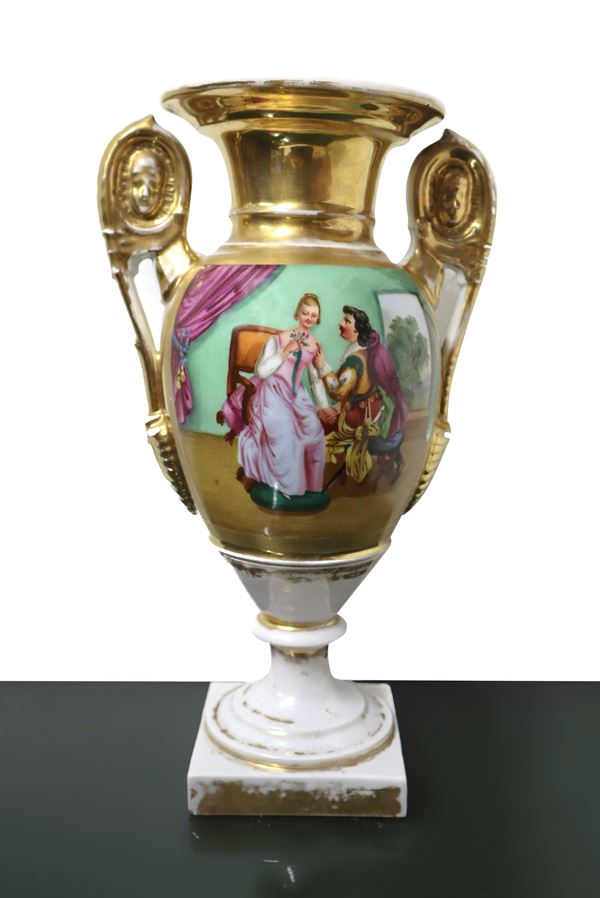 Importante vaso in porcellana 