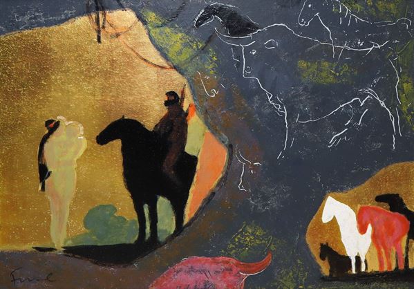 Salvatore Fiume - Horses with primitive characters