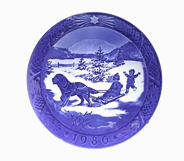 Royal Copenhagen Denmark - Piatti di Natale 1986 ''Christmas holidays''