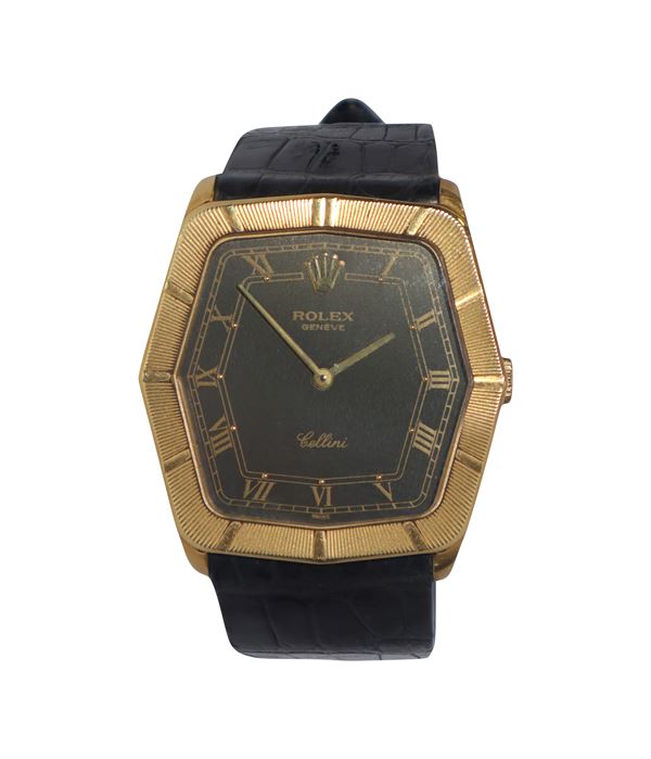 Rolex Genève , REF. 4170, Mod. CELLINI. orologio da polso, sottile, di forma esagonale, in oro giallo  [..]