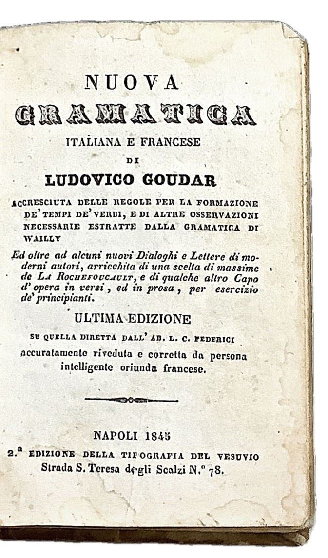 Nuova grammatica italiana e francese