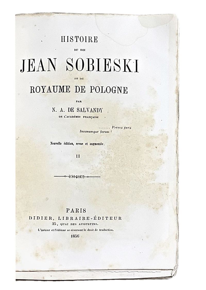 Histoire du roi Jean Sobieski et du royaume de Pologne