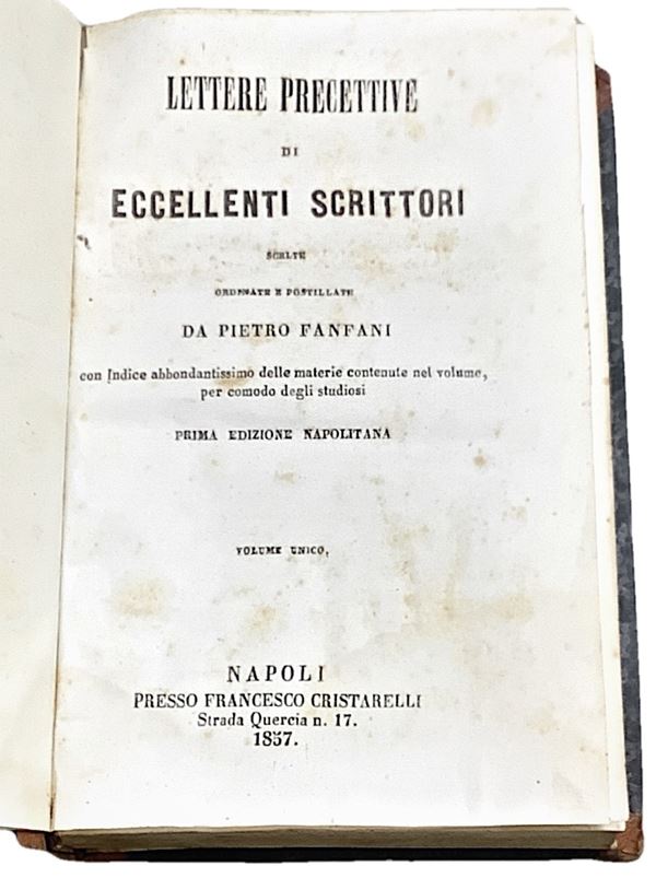 Pietro Fanfani - Lettere precettive di eccellenti scrittori