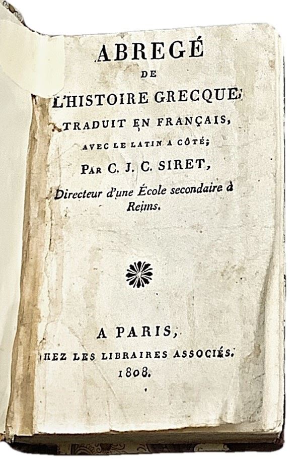 Charles-Joseph-Christophe  Siret - Abregé de l'historique grecque