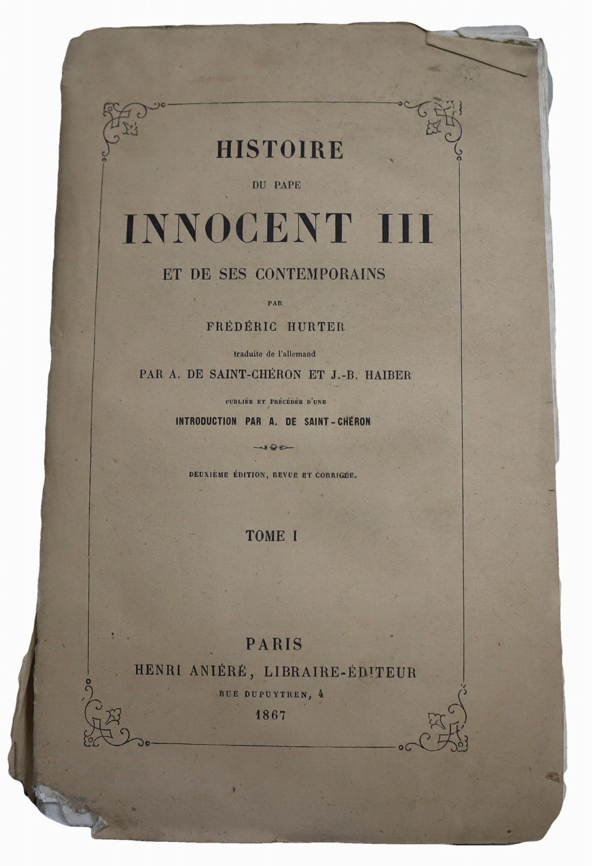 Histoire du Pape Innocent III et de ses contemporains