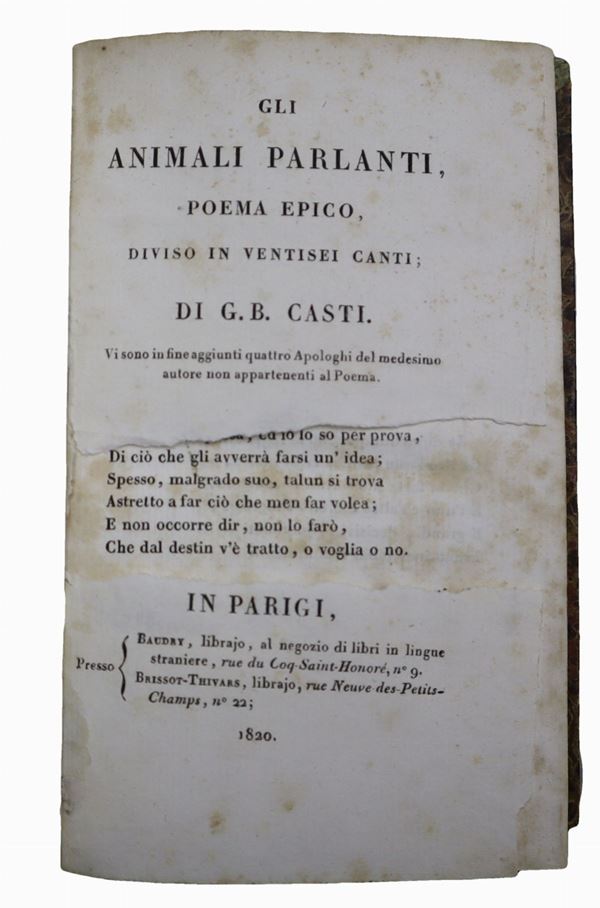 Giovanni Battista Casti - Gli animali parlanti