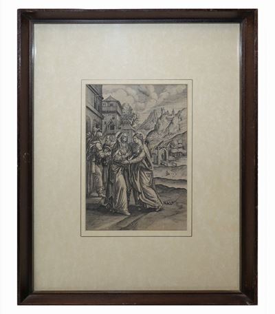 XIX secolo, Visitazione della Madonna a Santa Elisabetta, acquaforte