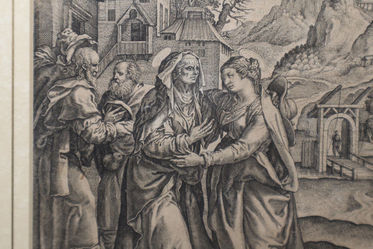 XIX secolo, Visitazione della Madonna a Santa Elisabetta, acquaforte