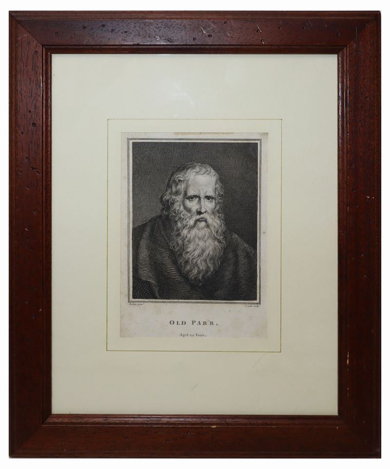 John Condé - Old Parr (incisione ad acquaforte)