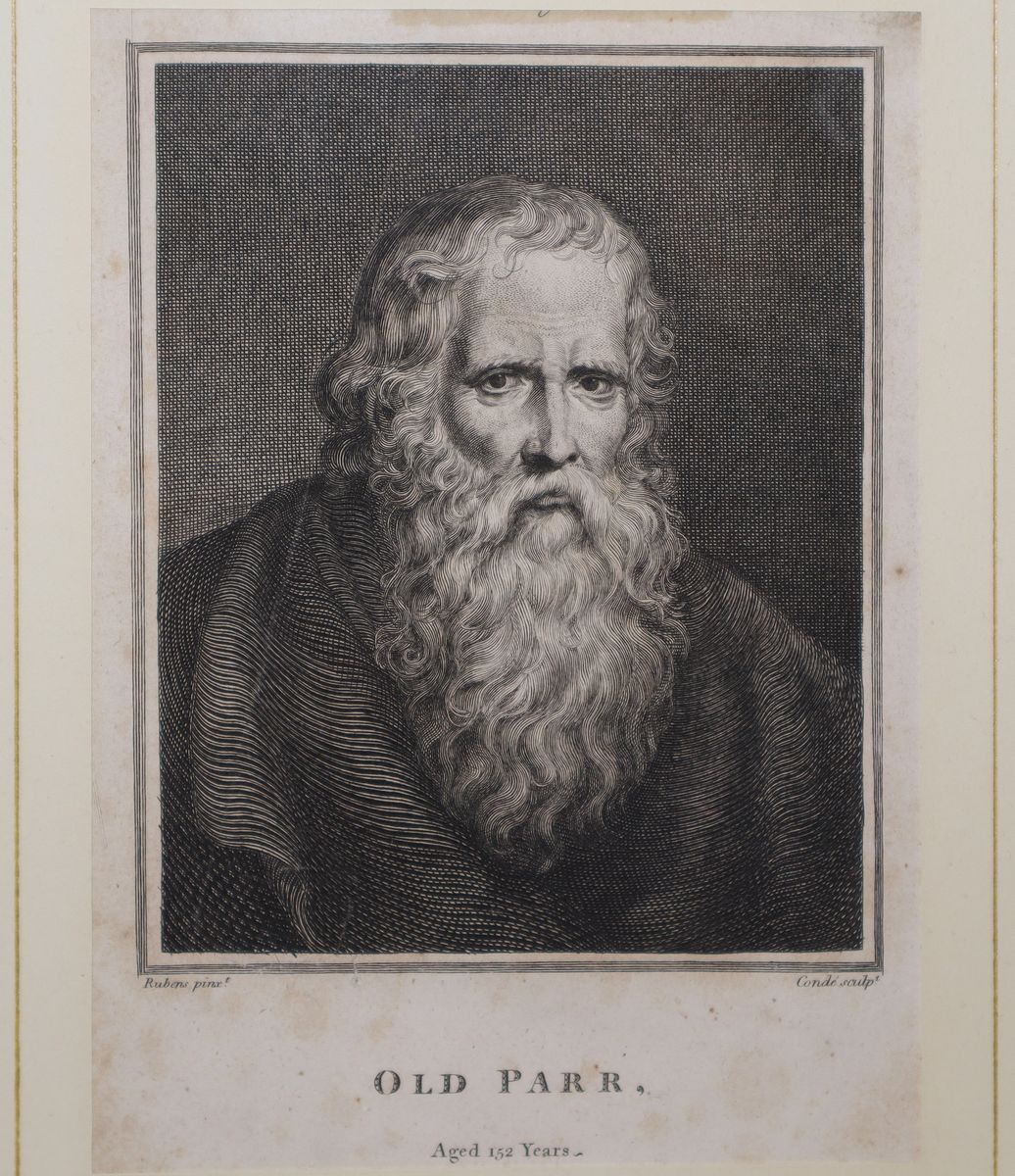 John Condé - Old Parr (incisione ad acquaforte)