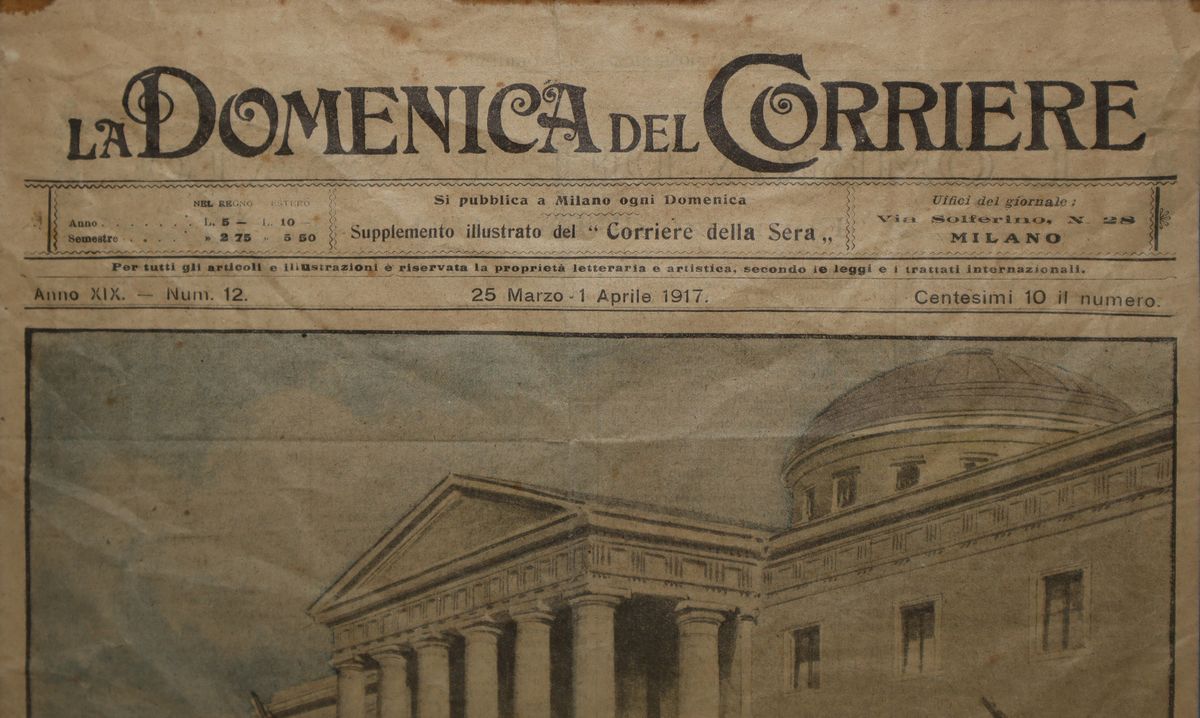A. Beltrame, Prima pagina "La Domenica del Corriere" (25 marzo - 1 aprile 1917)