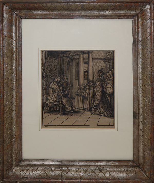 Hans Burkgmair - The King receives his daughter Margaret and King Philip's children