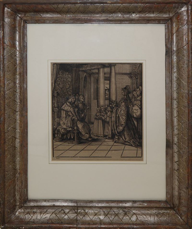 Hans Burkgmair - Il Re riceve sua figlia Margaret e i figli di Re Filippo
