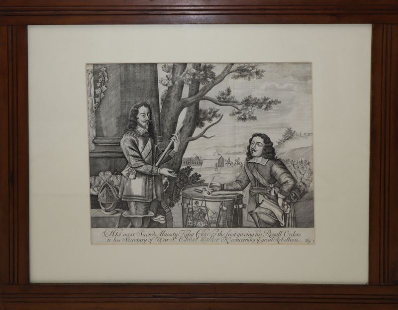 King Charles I, incisione ad acquaforte, XVIII secolo