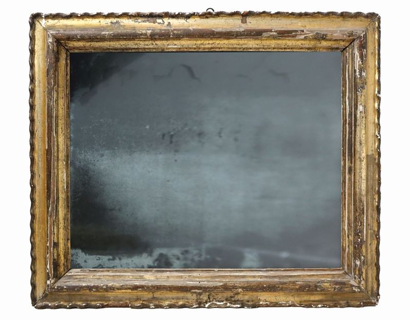 Specchiera Rettangolare in Legno Dorato a Foglia