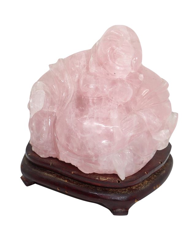 Buddha in quarzo rosa