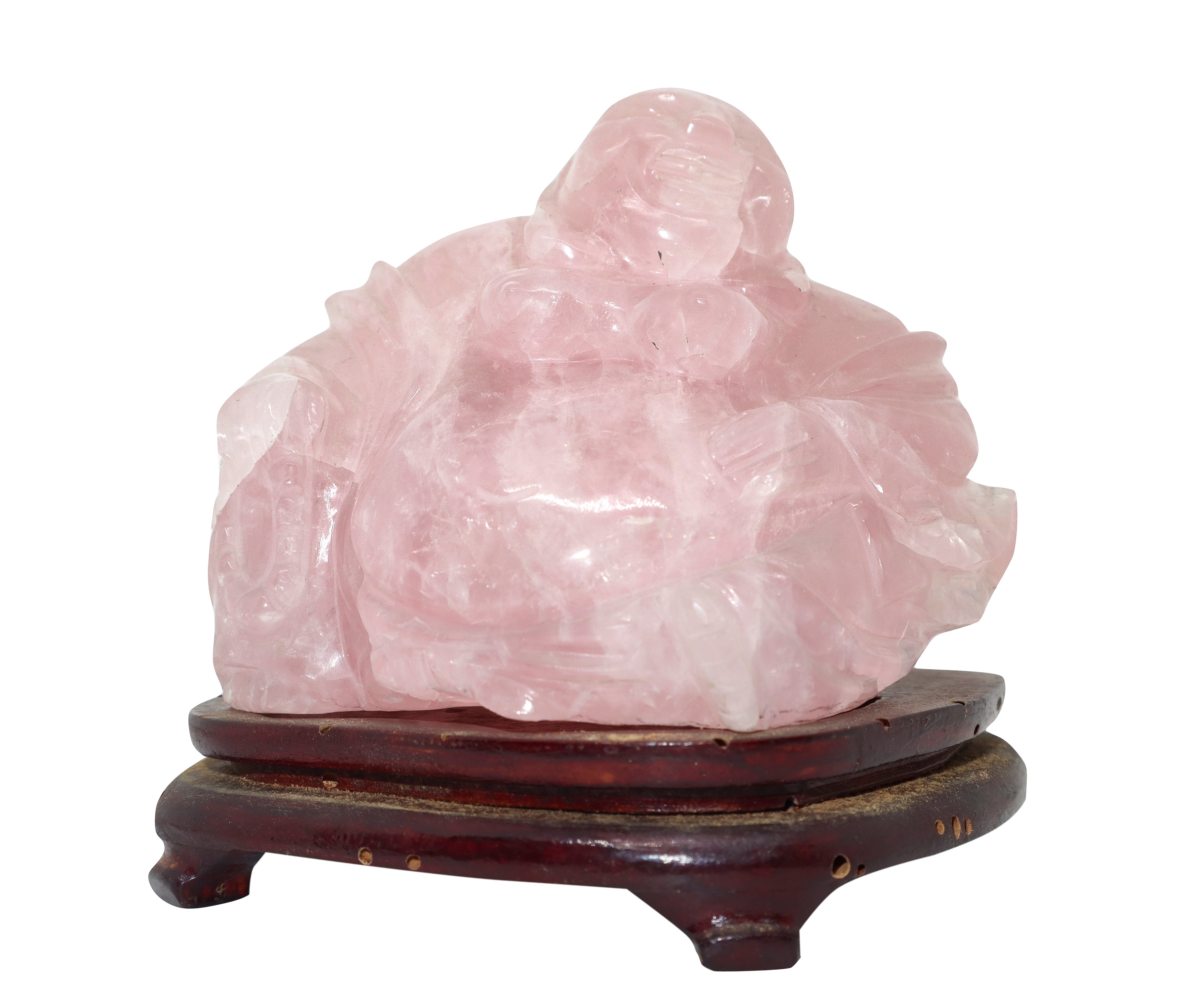 Buddha in quarzo rosa