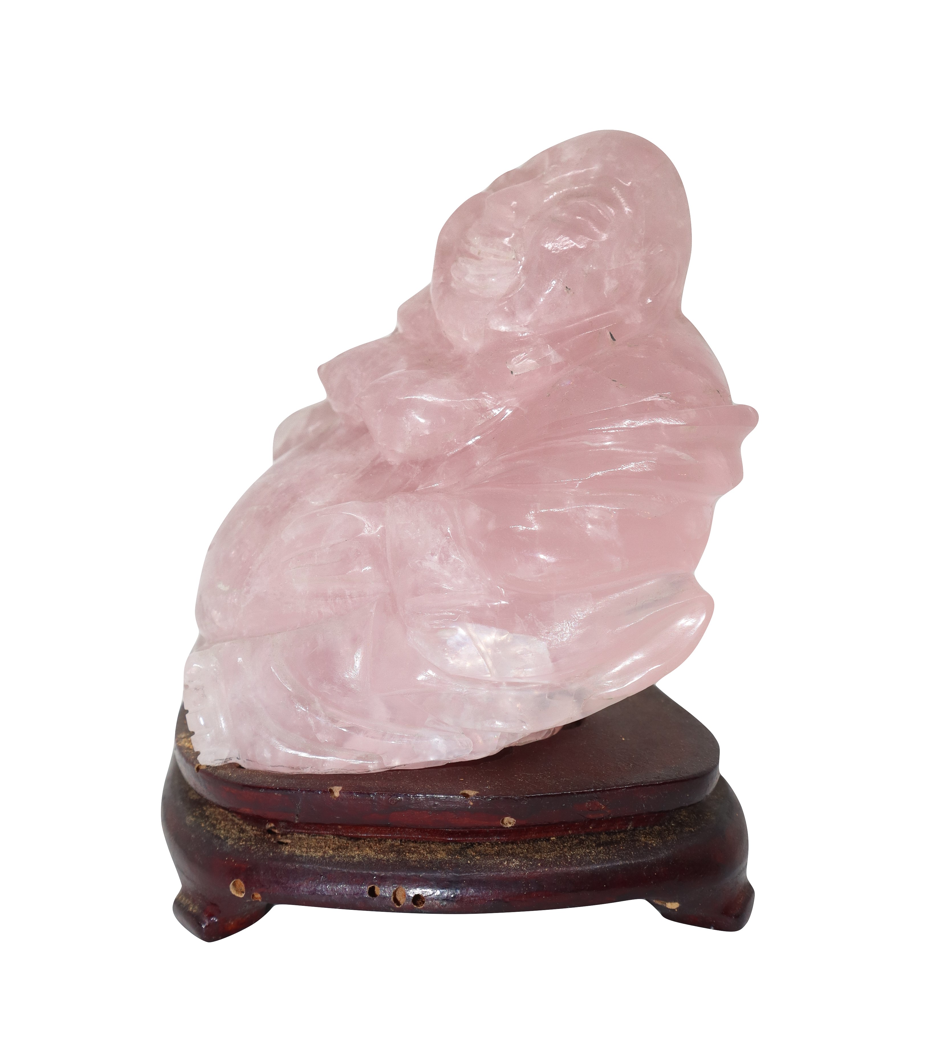 Buddha in quarzo rosa