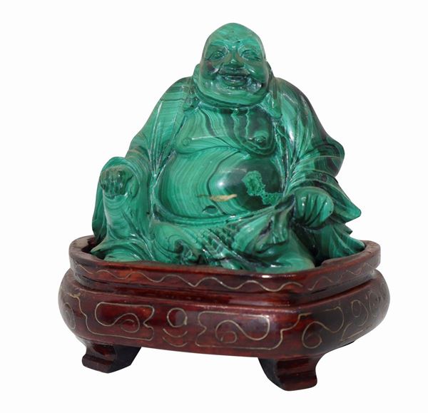Buddha in malachite