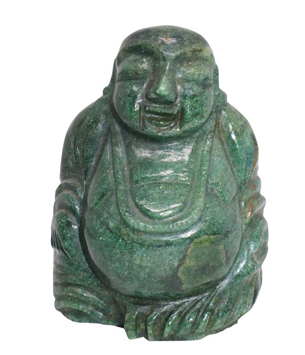 Buddha in pietra dura verde