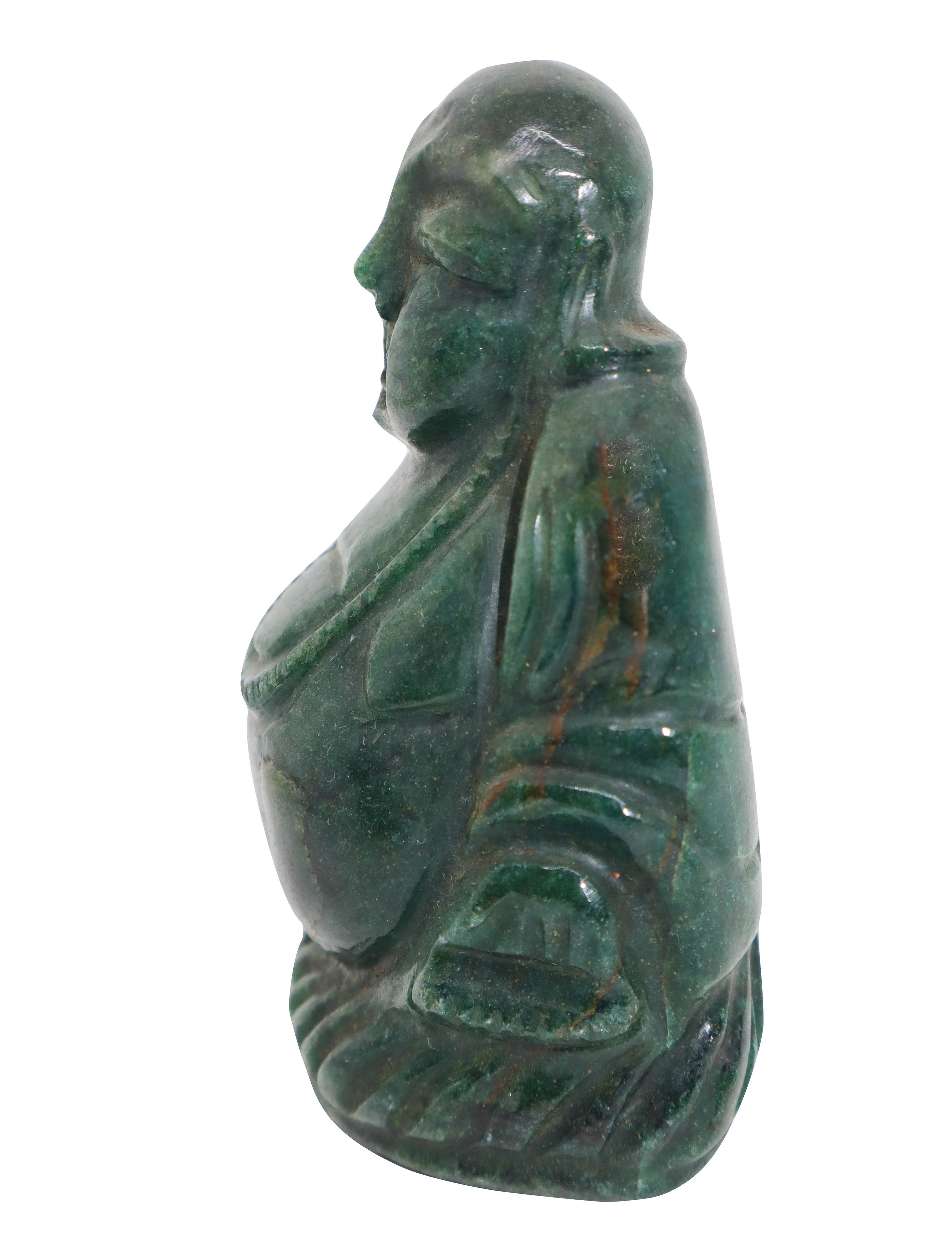 Buddha in pietra dura verde