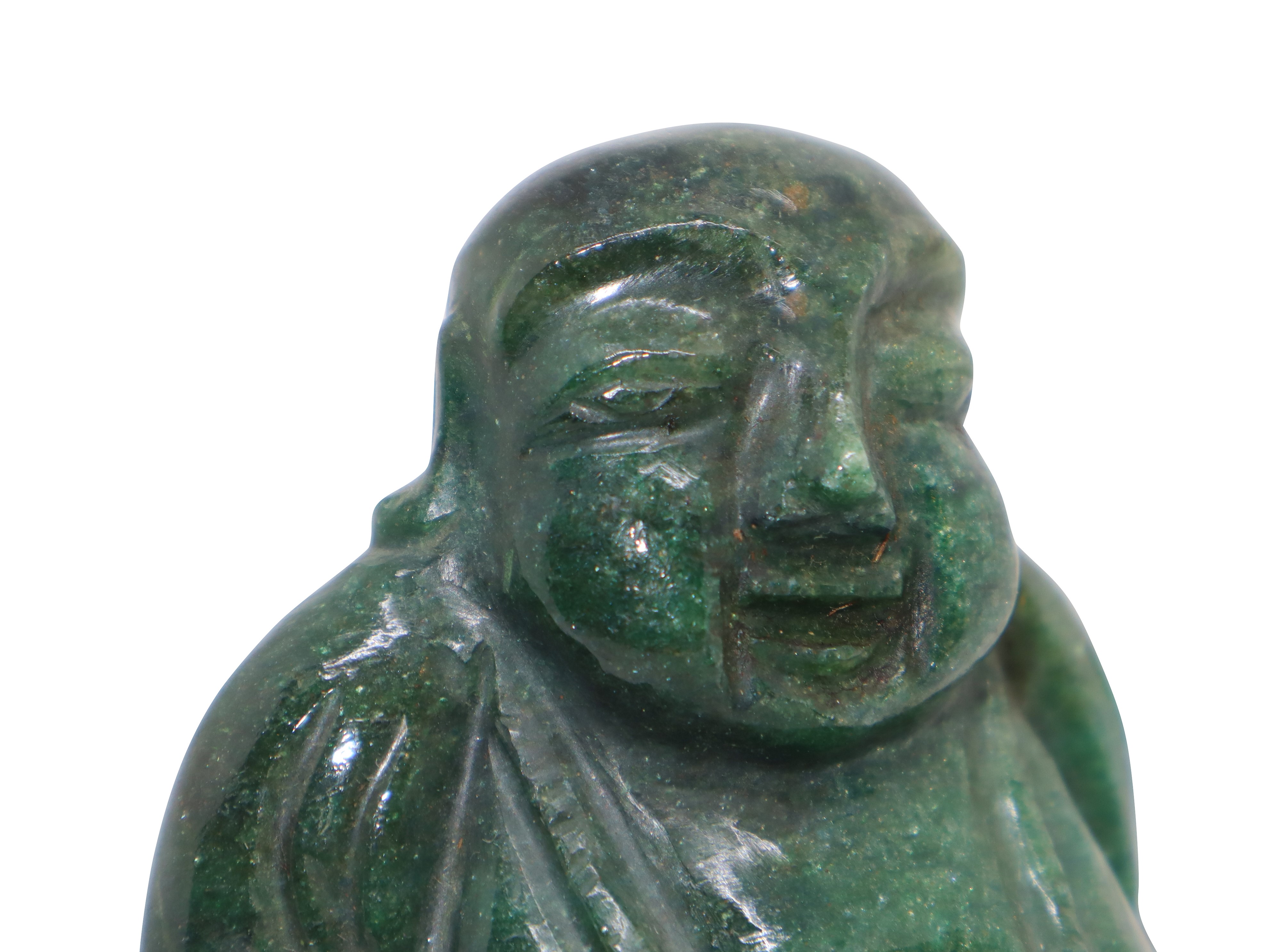 Buddha in pietra dura verde