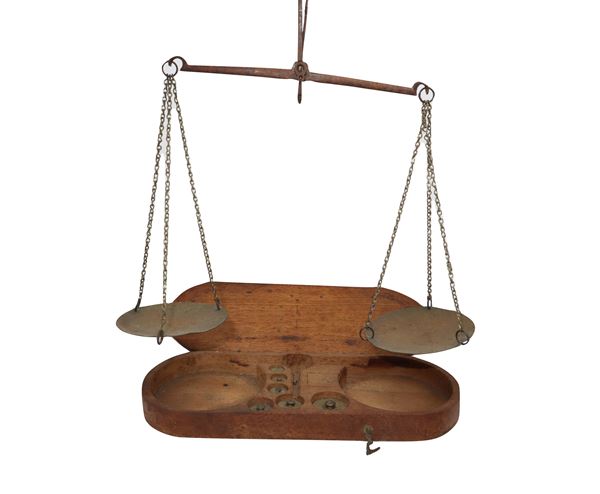 Antique balance beam on two arms