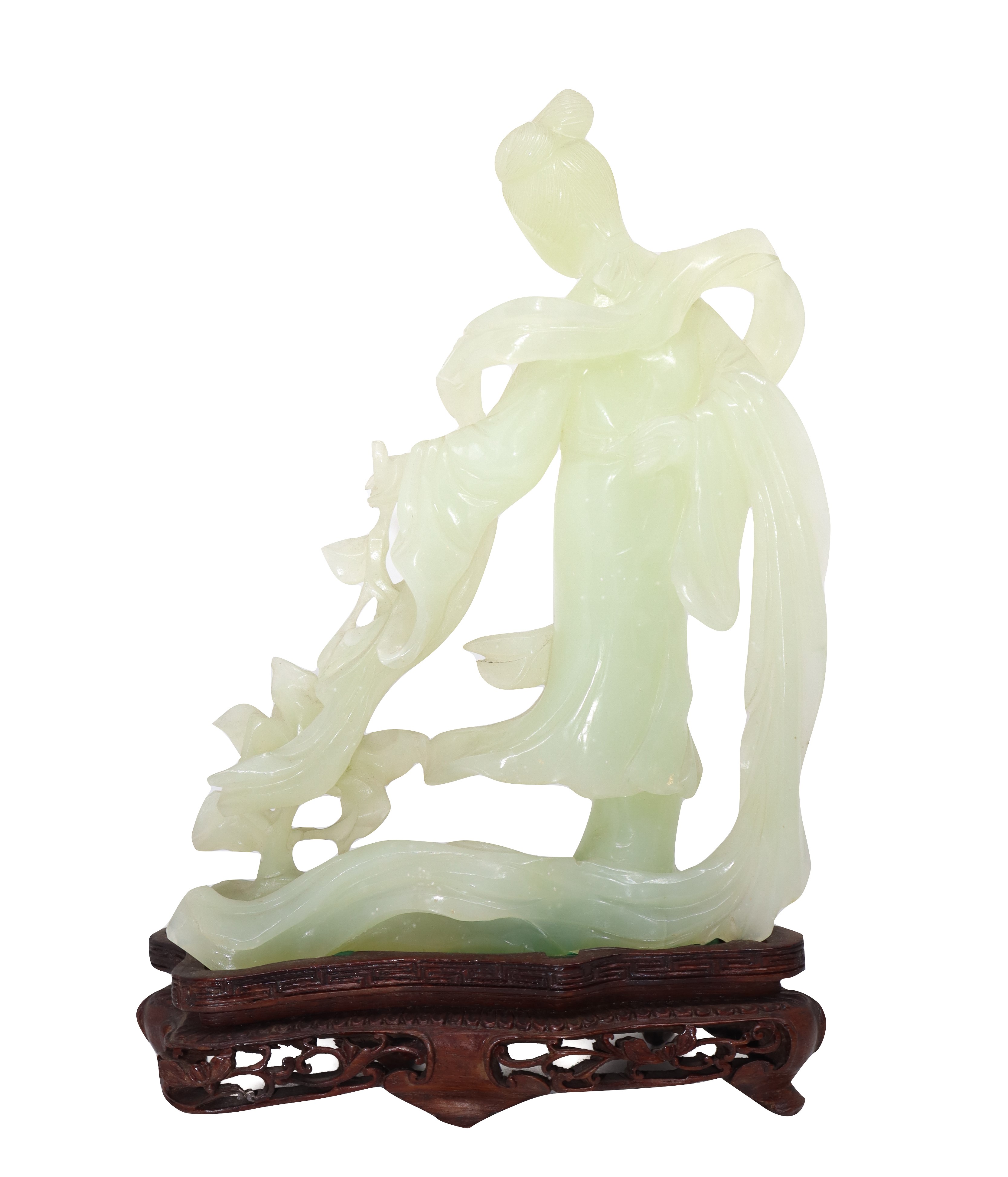 Guanyin in giada verde chiara