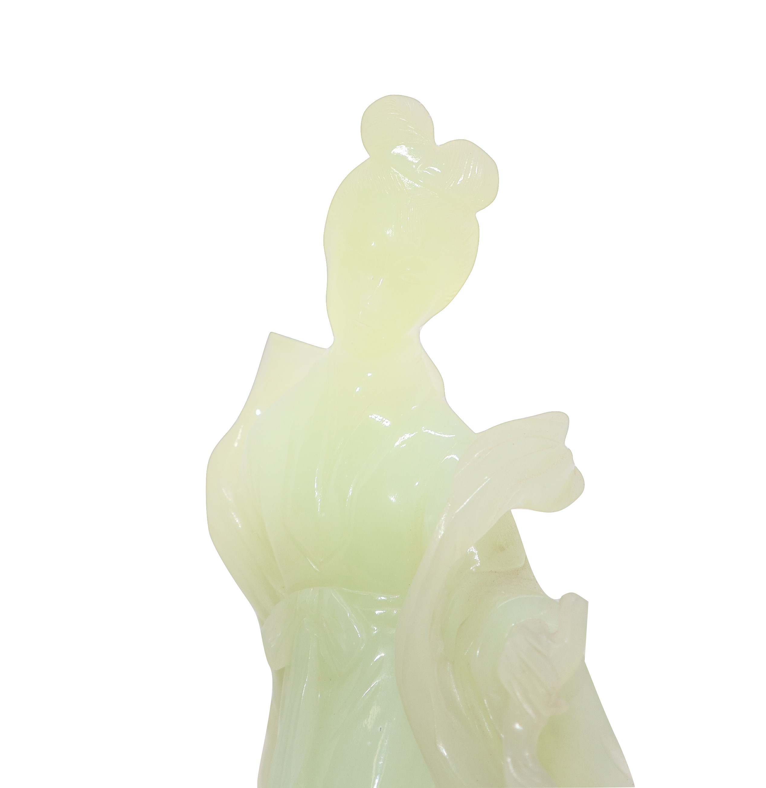 Guanyin in giada verde chiara