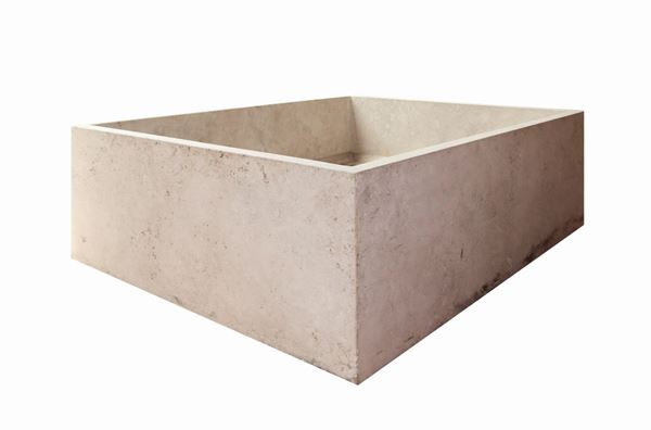 Travertine vase holder