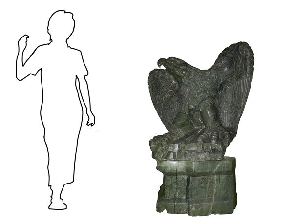 Large green jade eagle